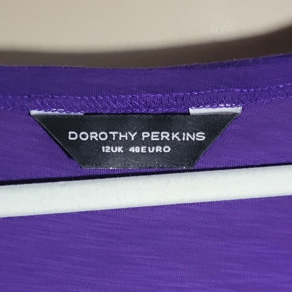 Dorothy Perkins medium uk12 purple button-down pocketed vneck cotton cardigan - Picture 6 of 7